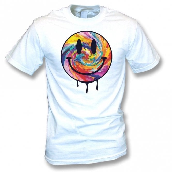 Abstract Acid Smiley Organic T-Shirt