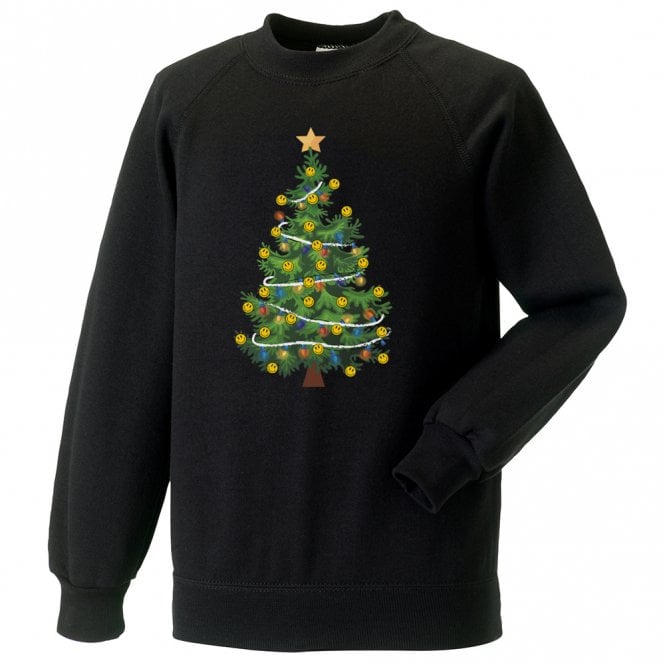 Acid Smiley Christmas Tree Christmas Jumper