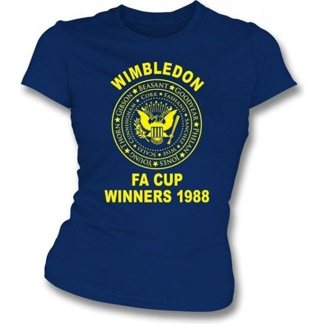 (AFC) Wimbledon 1988 FA Cup Winners (Ramones Style) Girl's Slim-Fit