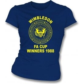 (AFC) Wimbledon 1988 FA Cup Winners (Ramones Style) Girl's Slim-Fit