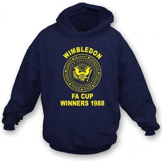 (AFC) Wimbledon 1988 FA Cup Winners (Ramones Style) Hooded Sweatshirt