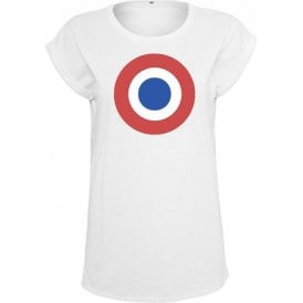 Aldershot Classic Mod Target Womens Extended Shoulder T-Shirt