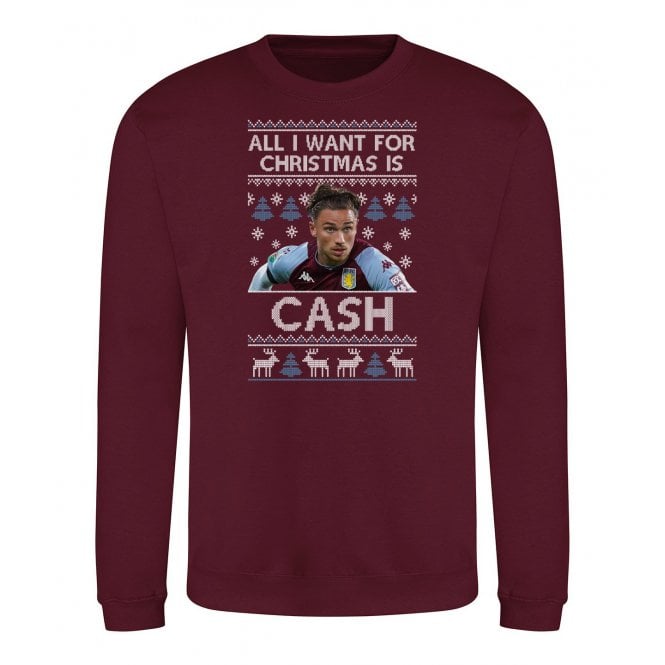 All I Want For Christmas Is Cash (Matty Cash - Aston Villa Influenced) Christmas Jumper