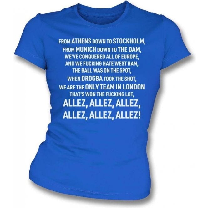 Allez Allez Allez (Chelsea) Womens Slim Fit T-Shirt