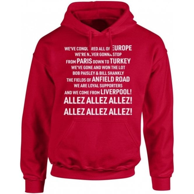 Allez! Allez! Allez! (Liverpool) Kids Hooded Sweatshirt