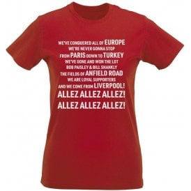 Allez! Allez! Allez! (Liverpool) Womens Slim Fit T-Shirt