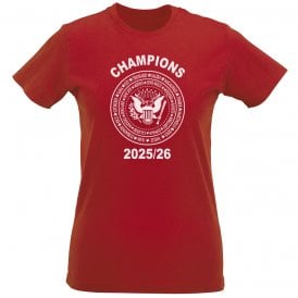 Arsenal Champions 2025/26 (Ramones Style) Organic Womens Slim Fit T-Shirt