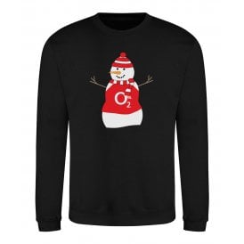 Arsenal Influenced Snowman Christmas Jumper