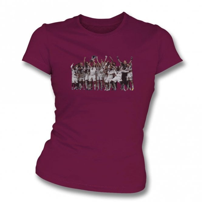 Aston Villa 2026 Europa League Winners Art Print Organic Womens Slim Fit T-Shirt