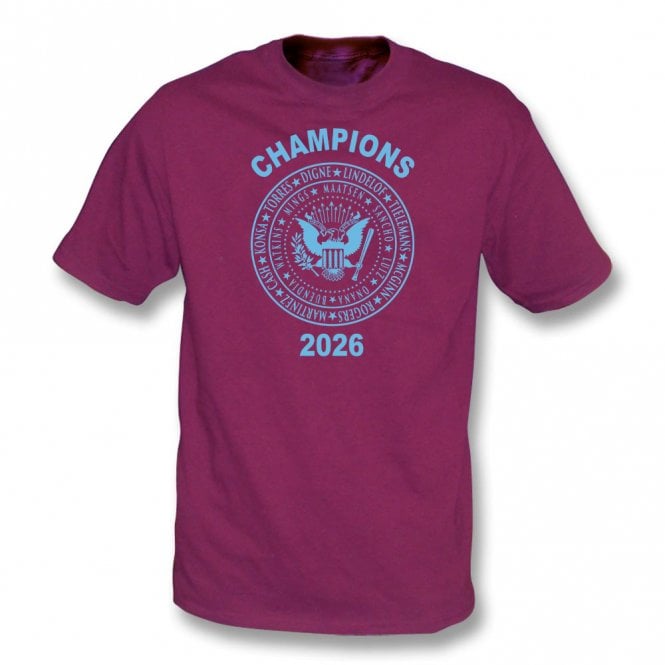 Aston Villa Europa League Champions 2026 (Ramones Style) Kids T-Shirt