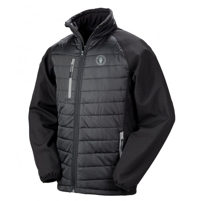 Aston Villa Influenced Keep The Faith Embroidered Away Days Padded Softshell Jacket