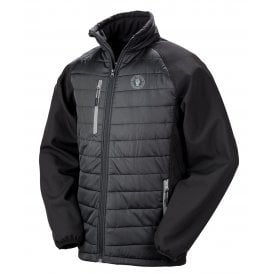 Aston Villa Influenced Keep The Faith Embroidered Away Days Padded Softshell Jacket