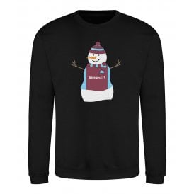 Aston Villa Influenced Snowman Kids Christmas Jumper