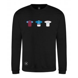 Aston Villa Retro Football Kits (True Colours Collab) Organic Sweatshirt