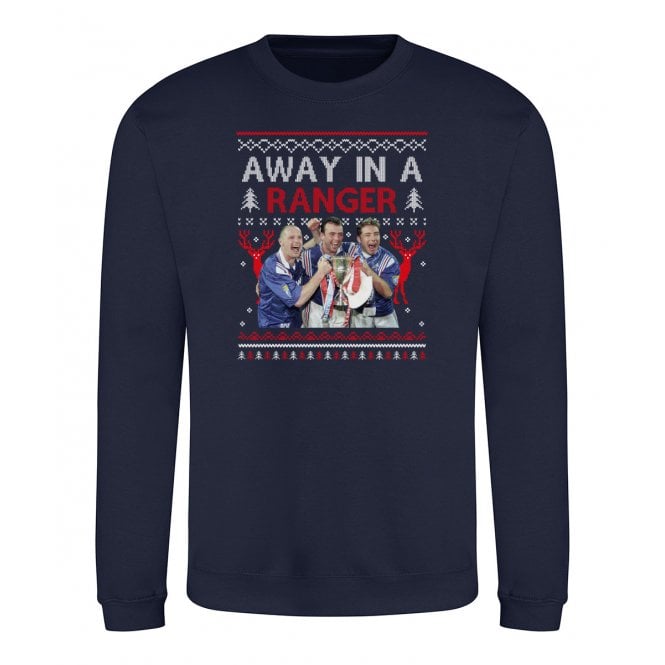 Away In A Ranger (Rangers Influenced) Christmas Jumper