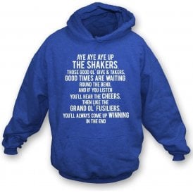 Aye Aye Up The Shakers (Bury) Kids Hooded Sweatshirt