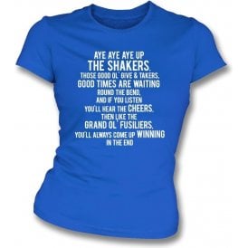 Aye Aye Up The Shakers (Bury) Womens Slim Fit T-Shirt