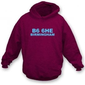 B6 6HE Birmingham Hooded Sweatshirt (Aston Villa)