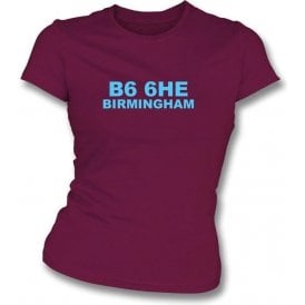B6 6HE Birmingham Women's Slimfit T-Shirt (Aston Villa)