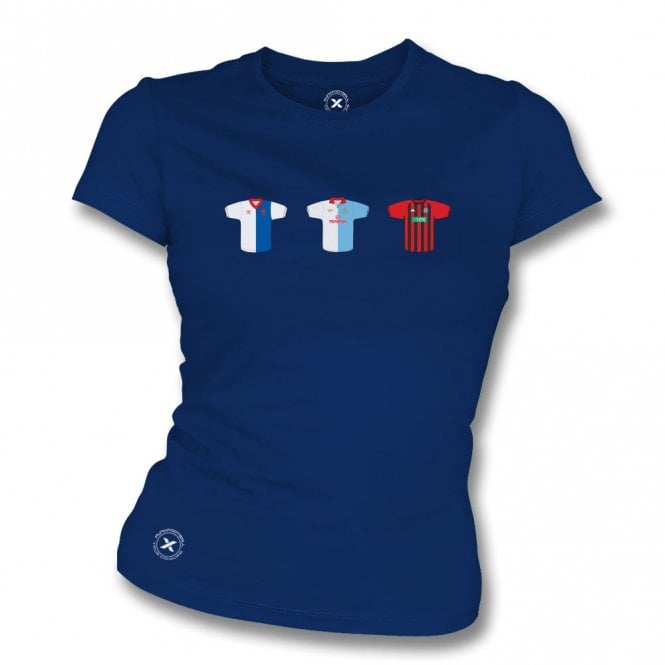 Birmingham City Retro Football Kits (True Colours Collab) Organic Womens Slim Fit T-Shirt