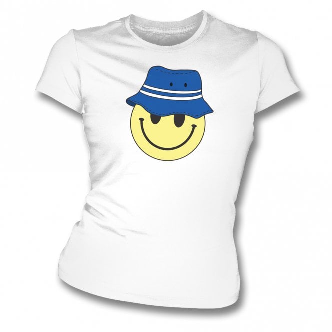 Blackburn Rovers Bucket Hat Smiley Womens Slim Fit T-Shirt