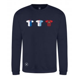 Blackburn Rovers Retro Football Kits (True Colours Collab) Organic Sweatshirt
