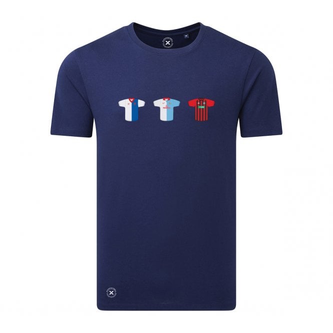 Blackburn Rovers Retro Football Kits (True Colours Collab) Organic T-Shirt