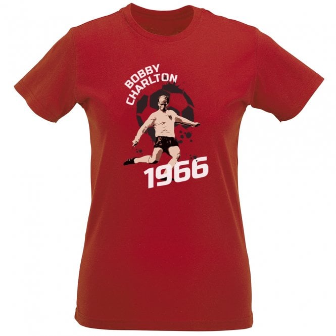 Bobby Charlton 1966 (England) Womens Slim Fit T-Shirt