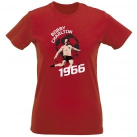 Bobby Charlton 1966 (England) Womens Slim Fit T-Shirt