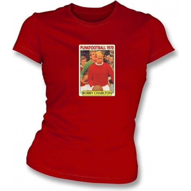 Bobby Charlton 1970 (Man United) Red Women's Slimfit T-Shirt