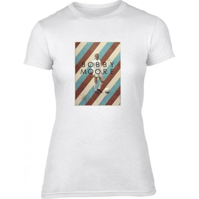 Bobby Moore Vintage Poster Womens Slim Fit T-Shirt