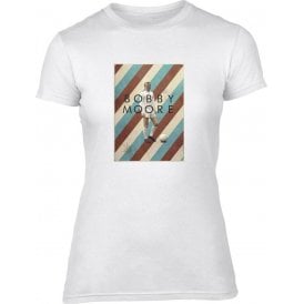 Bobby Moore Vintage Poster Womens Slim Fit T-Shirt