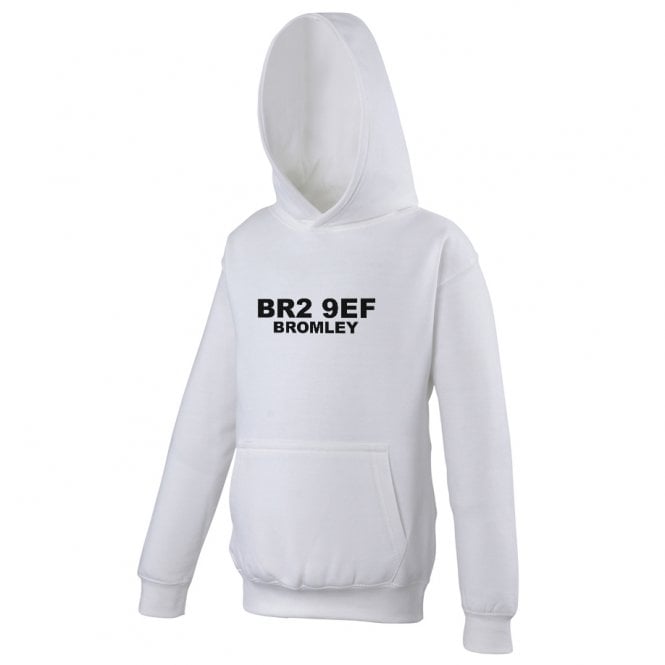 BR2 9EF Bromley (Bromley Influenced) Postcode Kids Hooded Sweatshirt