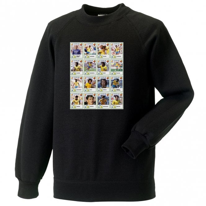 Brazil 1982 World Cup Stickers Kids Sweatshirt
