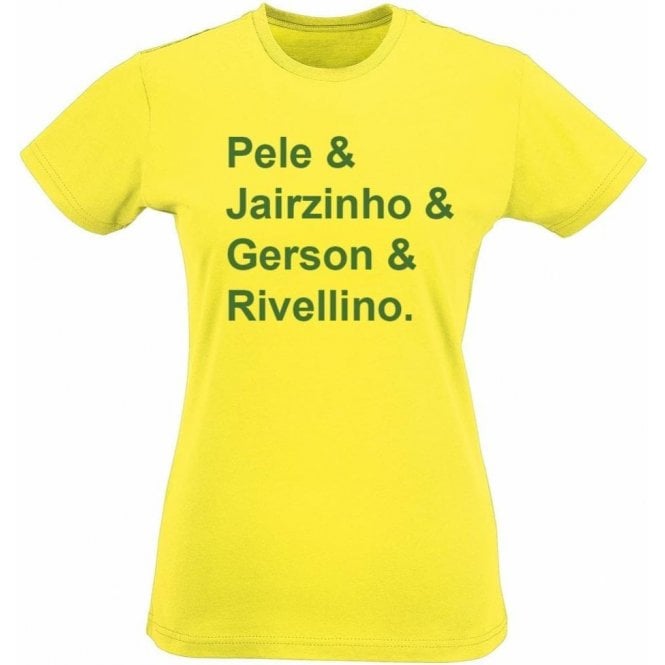 Brazil World Cup 1970 Womens Slim Fit T-Shirt