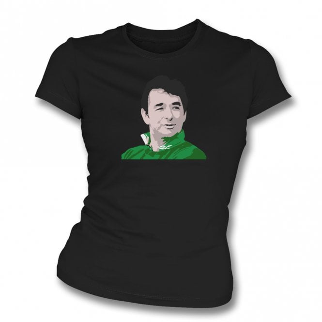 Brian Clough Art Print (Nottingham Forest) Womens Slim Fit T-Shirt