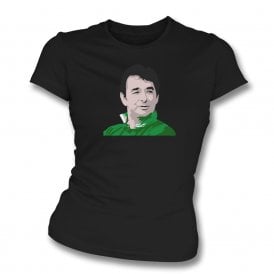 Brian Clough Art Print (Nottingham Forest) Womens Slim Fit T-Shirt