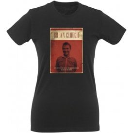Brian Clough Vintage Poster Womens Slim Fit T-Shirt