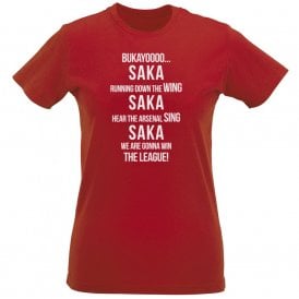 Bukayo Saka (Arsenal Influenced) Chant Organic Womens Slim Fit T-Shirt