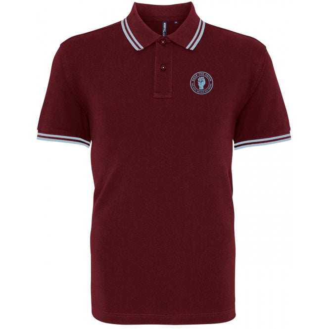 Burnley Influenced Keep The Faith Embroidered Terrace Polo Shirt