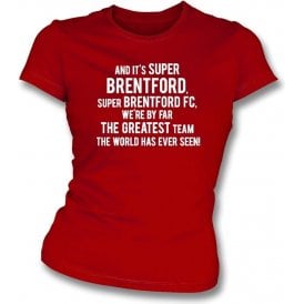 By Far The Greatest Team Womens Slim Fit T-Shirt (Brentford)