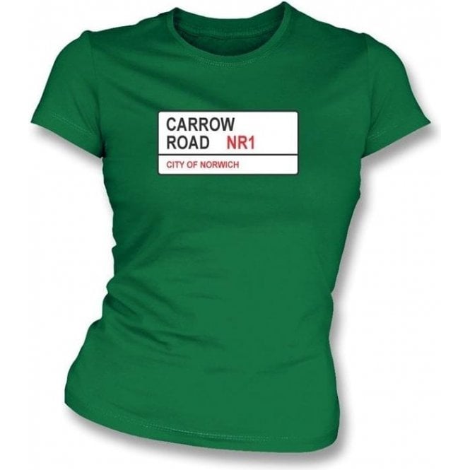 Carrow Road NR1 Women's Slimfit T-Shirt (Norwich City)