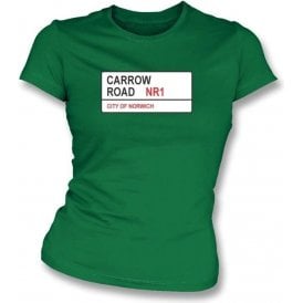 Carrow Road NR1 Women's Slimfit T-Shirt (Norwich City)