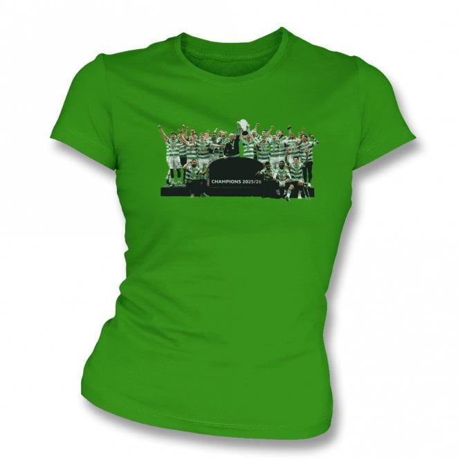 Celtic 2026 Scottish Premiership Winners Art Print Womens Slim Fit T-Shirt