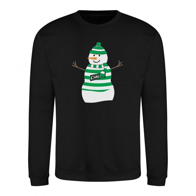 Celtic Influenced Snowman Christmas Jumper