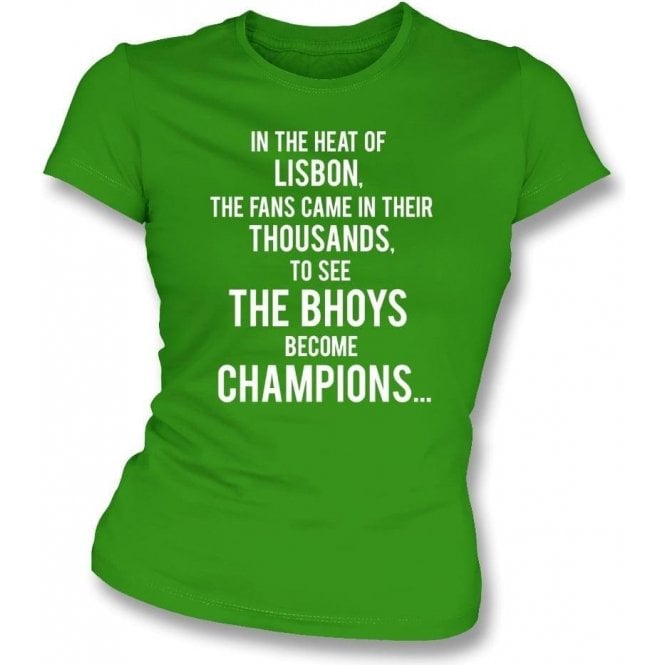 Celtic "Lisbon Lions" Chant Womens Slim Fit T-Shirt