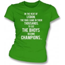 Celtic "Lisbon Lions" Chant Womens Slim Fit T-Shirt