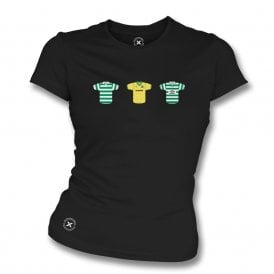 Celtic Retro Football Kits (True Colours Collab) Organic Womens Slim Fit T-Shirt