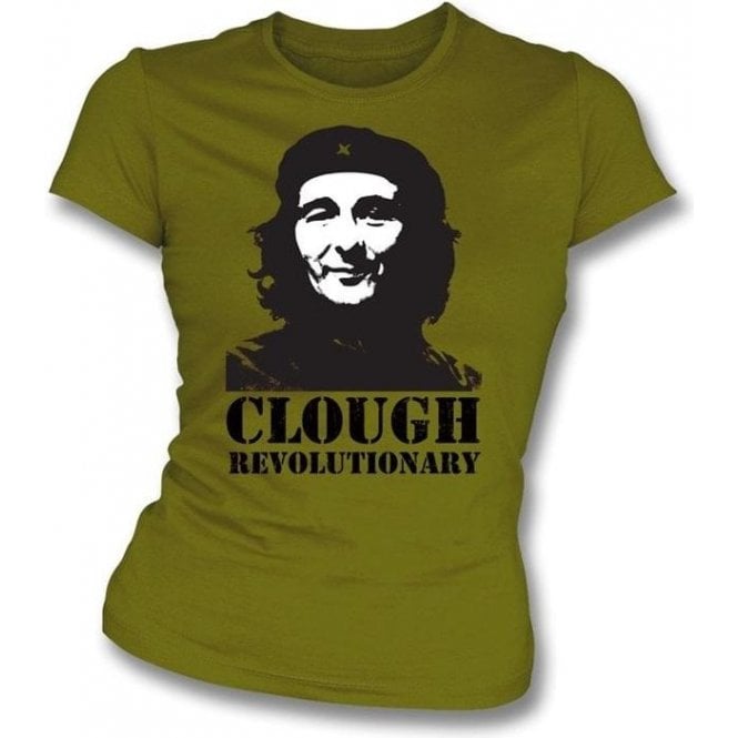 Che Clough Olive Green Womens Slim Fit T-Shirt