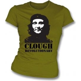 Che Clough Olive Green Womens Slim Fit T-Shirt
